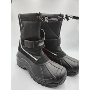 size 7 Khombu Men's Black Winter Boots Waterproof Great Condition